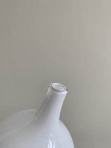 opaque white glass vase